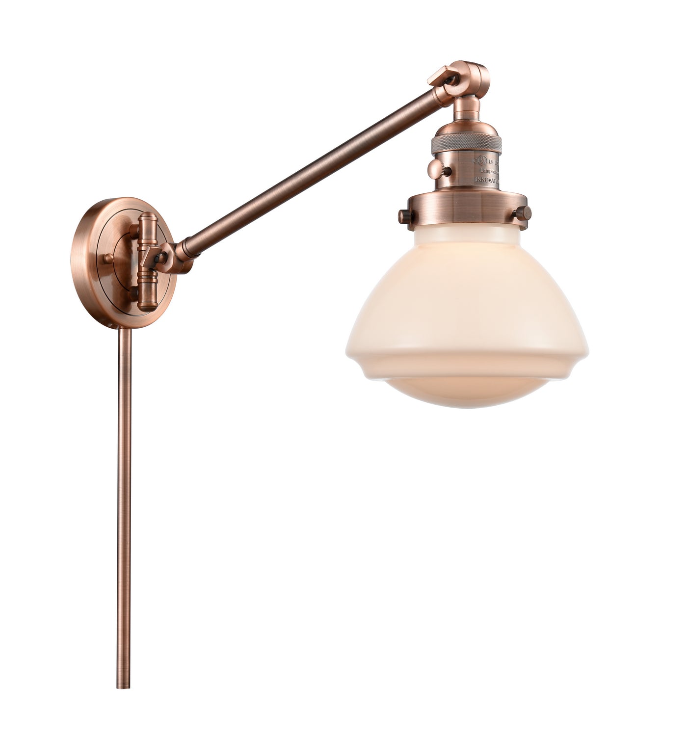 Innovations - 237-AC-G321 - One Light Swing Arm Lamp - Franklin Restoration - Antique Copper