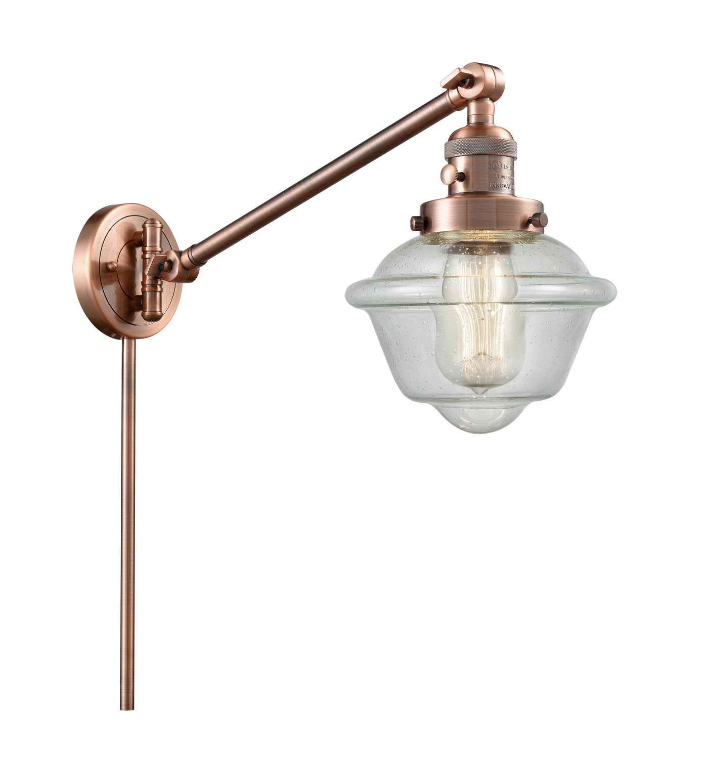 Innovations - 237-AC-G534 - One Light Swing Arm Lamp - Franklin Restoration - Antique Copper