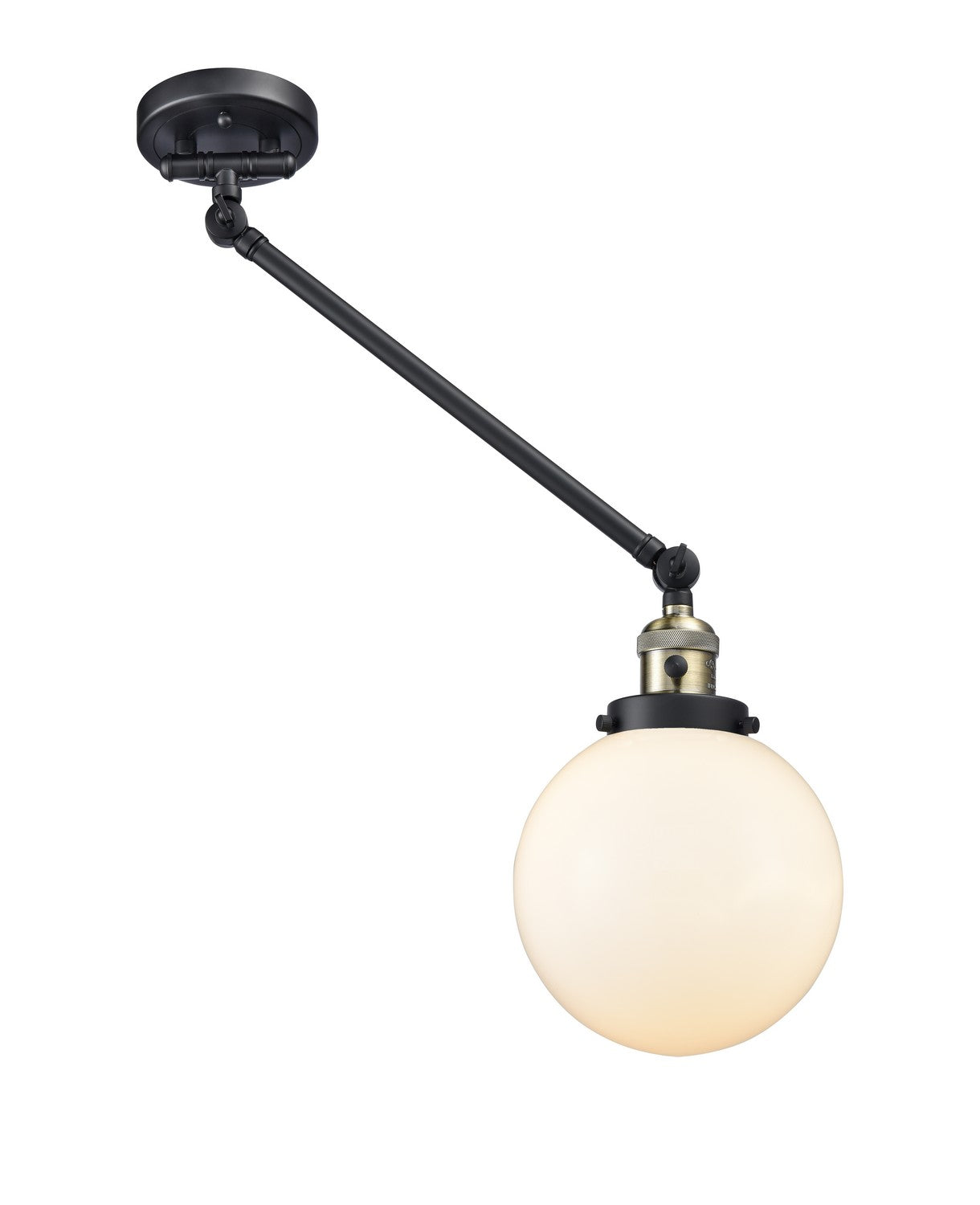 Innovations - 237-BAB-G201-8 - One Light Swing Arm Lamp - Franklin Restoration - Black Antique Brass