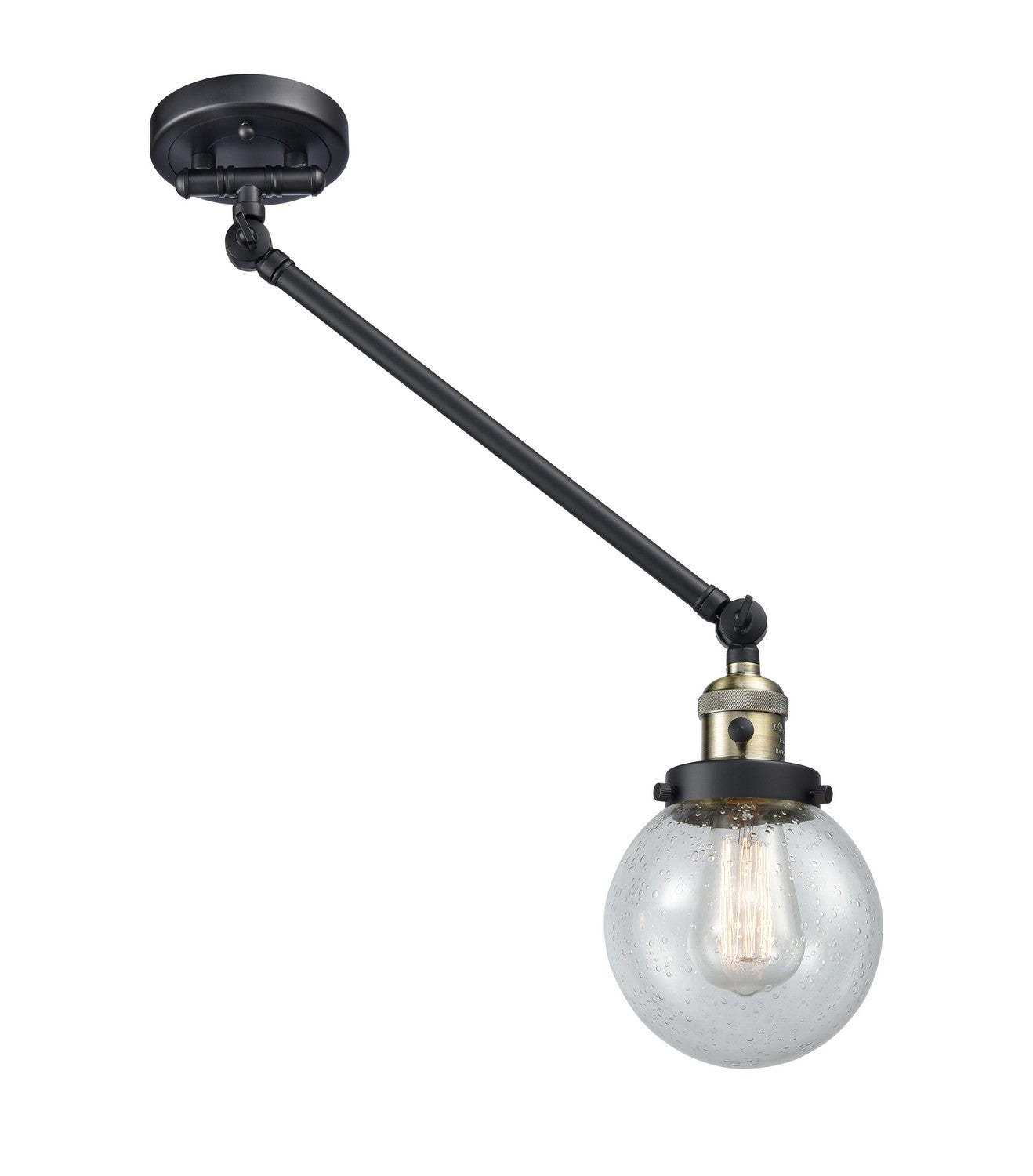 Innovations - 237-BAB-G204-6 - One Light Swing Arm Lamp - Franklin Restoration - Black Antique Brass