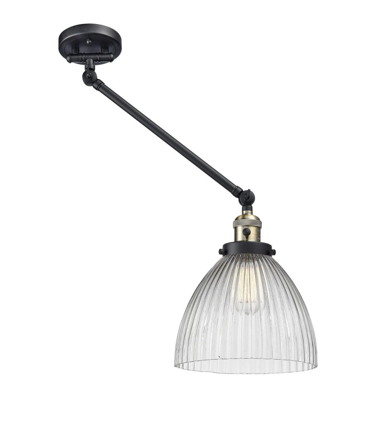 Innovations - 237-BAB-G222 - One Light Swing Arm Lamp - Franklin Restoration - Black Antique Brass