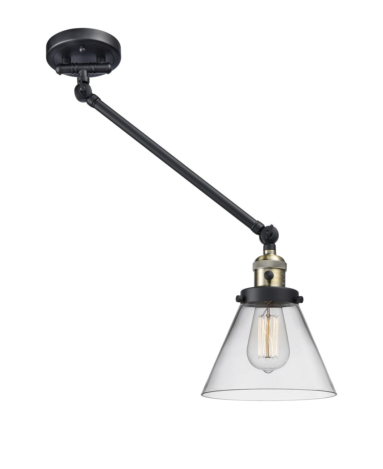 Innovations - 237-BAB-G42 - One Light Swing Arm Lamp - Franklin Restoration - Black Antique Brass