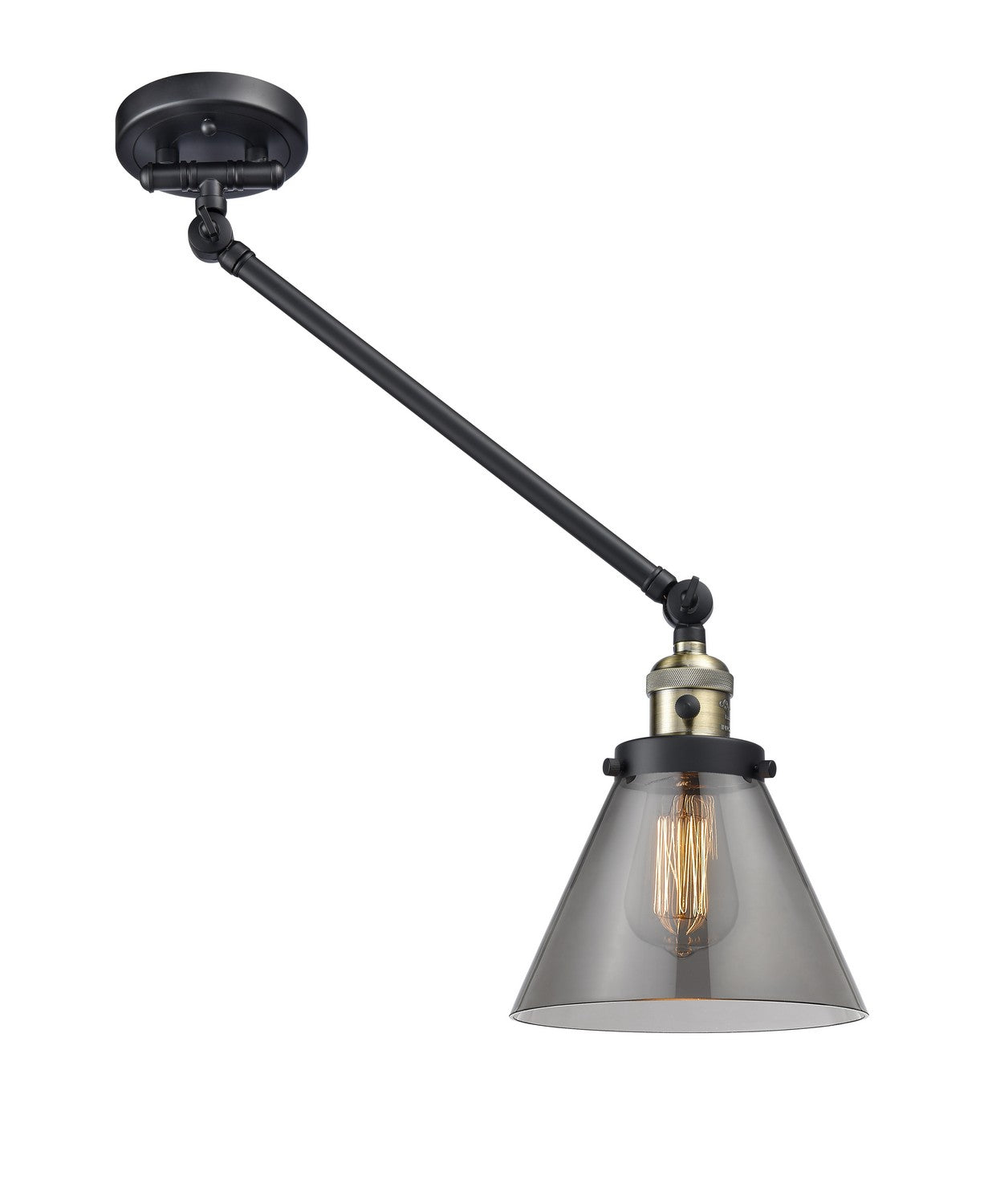 Innovations - 237-BAB-G43 - One Light Swing Arm Lamp - Franklin Restoration - Black Antique Brass