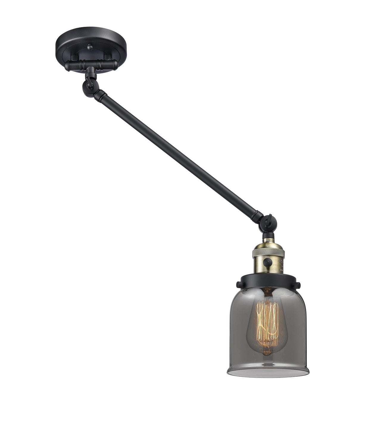 Innovations - 237-BAB-G53 - One Light Swing Arm Lamp - Franklin Restoration - Black Antique Brass