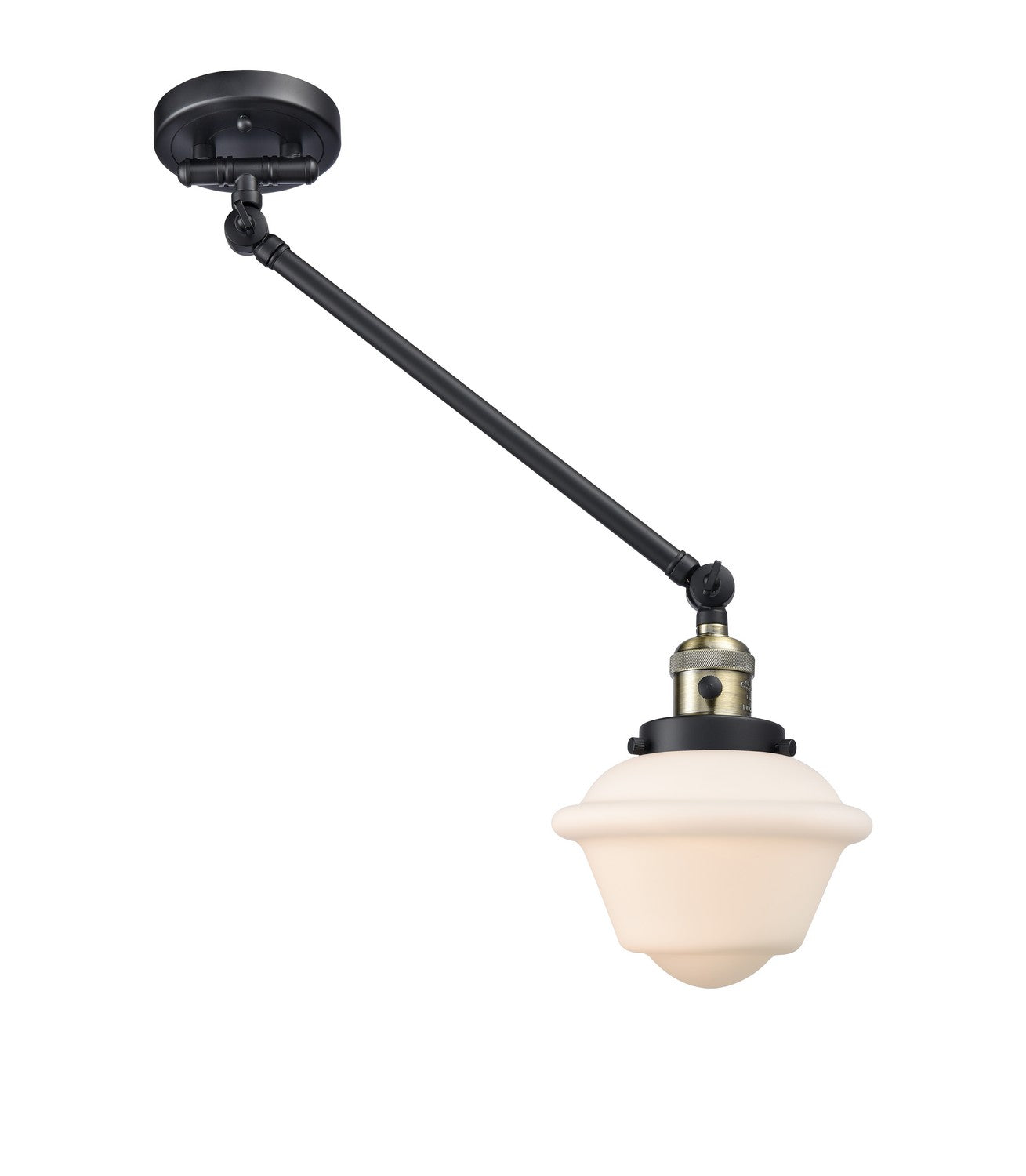 Innovations - 237-BAB-G531 - One Light Swing Arm Lamp - Franklin Restoration - Black Antique Brass