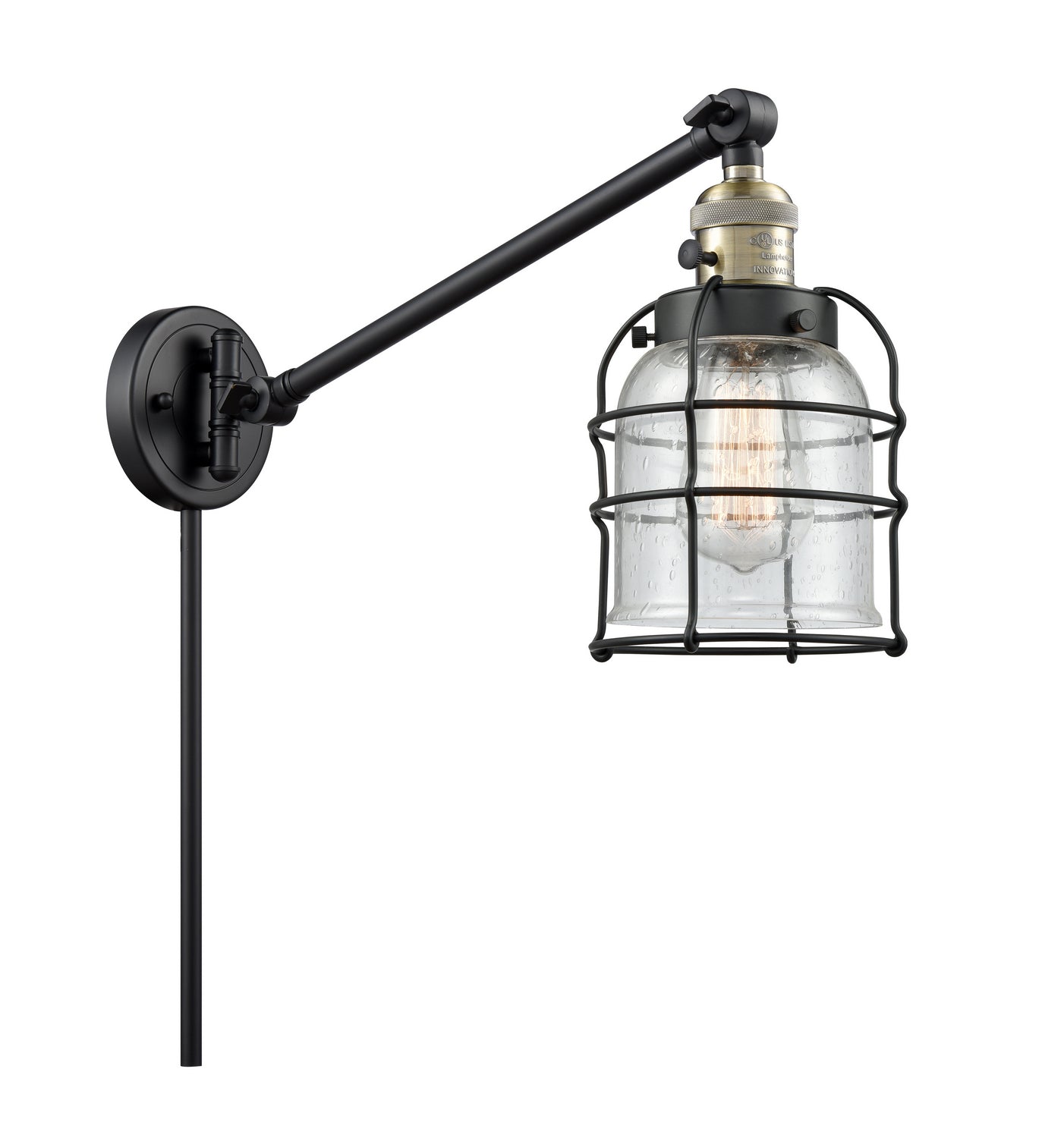 Innovations - 237-BAB-G54-CE - One Light Swing Arm Lamp - Franklin Restoration - Black Antique Brass