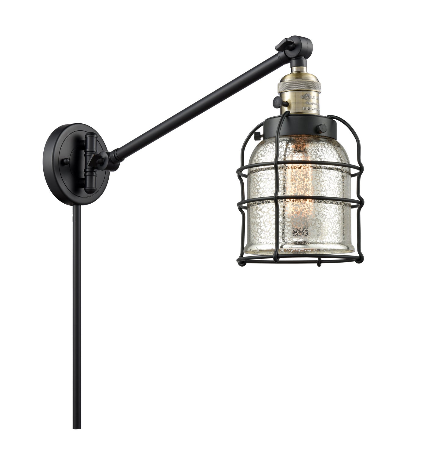 Innovations - 237-BAB-G58-CE - One Light Swing Arm Lamp - Franklin Restoration - Black Antique Brass