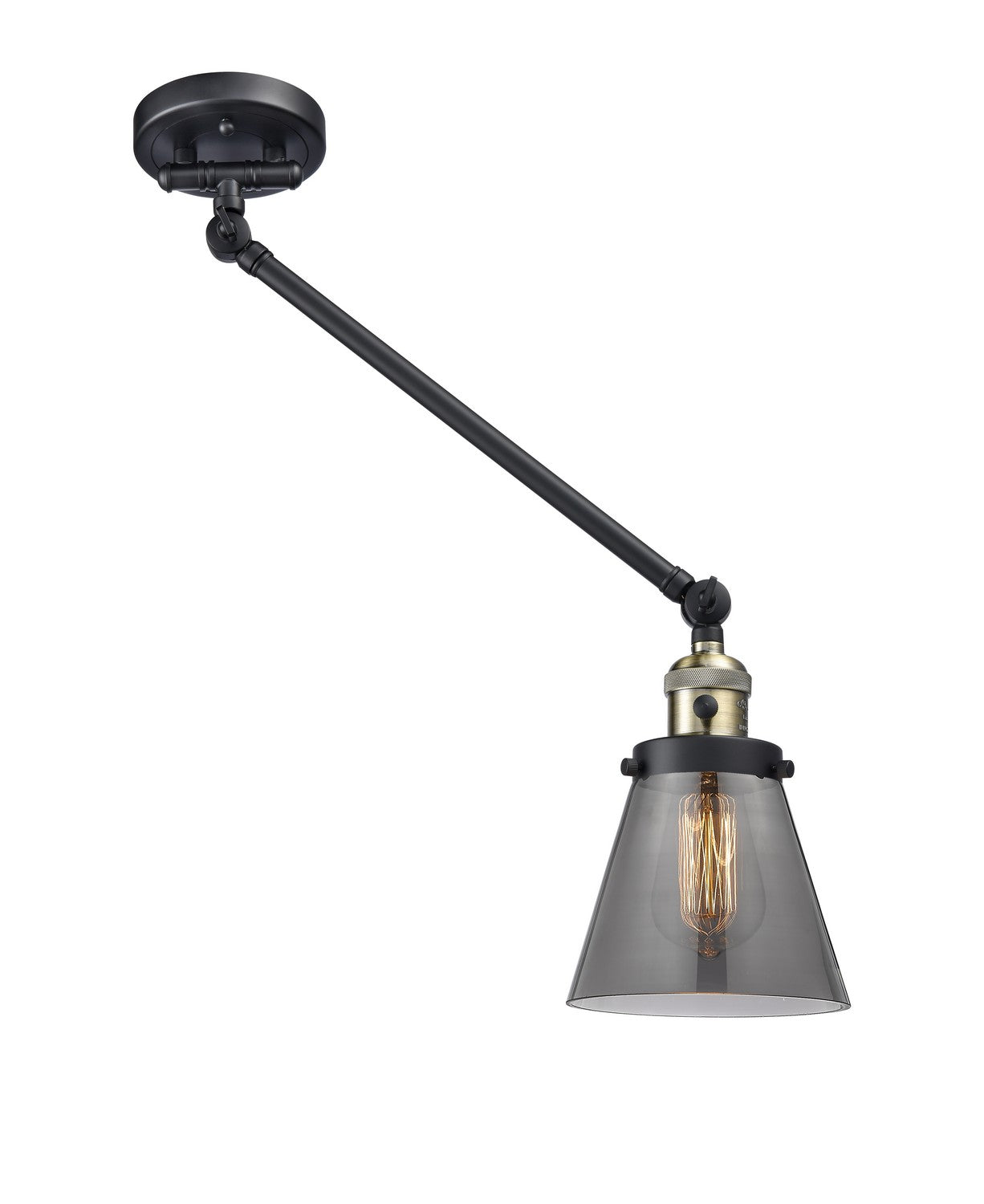 Innovations - 237-BAB-G63 - One Light Swing Arm Lamp - Franklin Restoration - Black Antique Brass