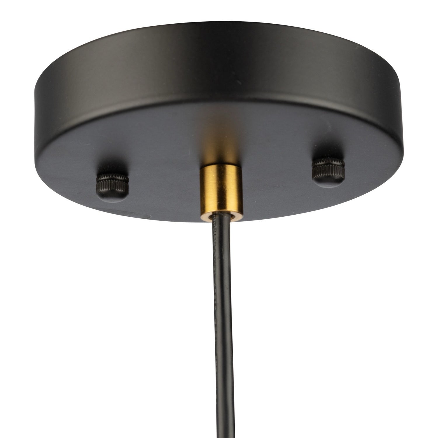 Artcraft - AC10890VB - One Light Pendant - Lugano - Black & Vintage Brass