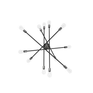 Artcraft - AC11255NB - 12 Light Pendant - Truro - Black & Brushed Nickel