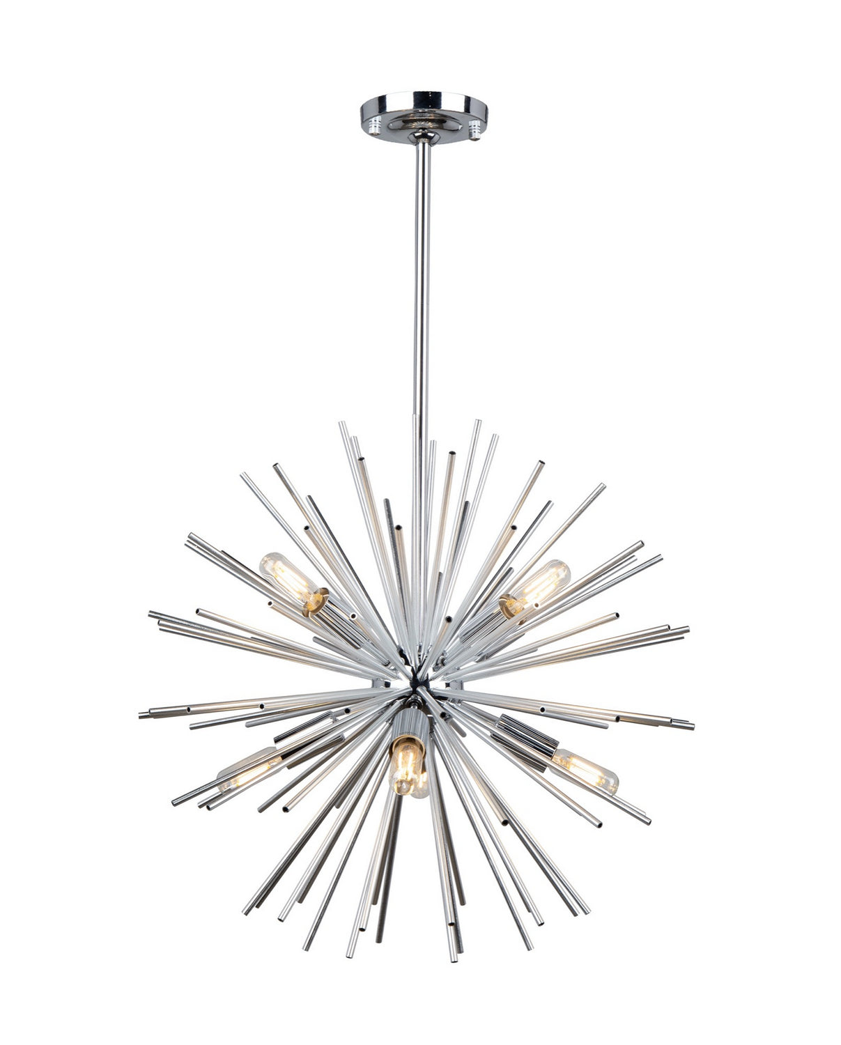 Artcraft - AC11443CH - Eight Light Chandelier - Sunburst - Chrome