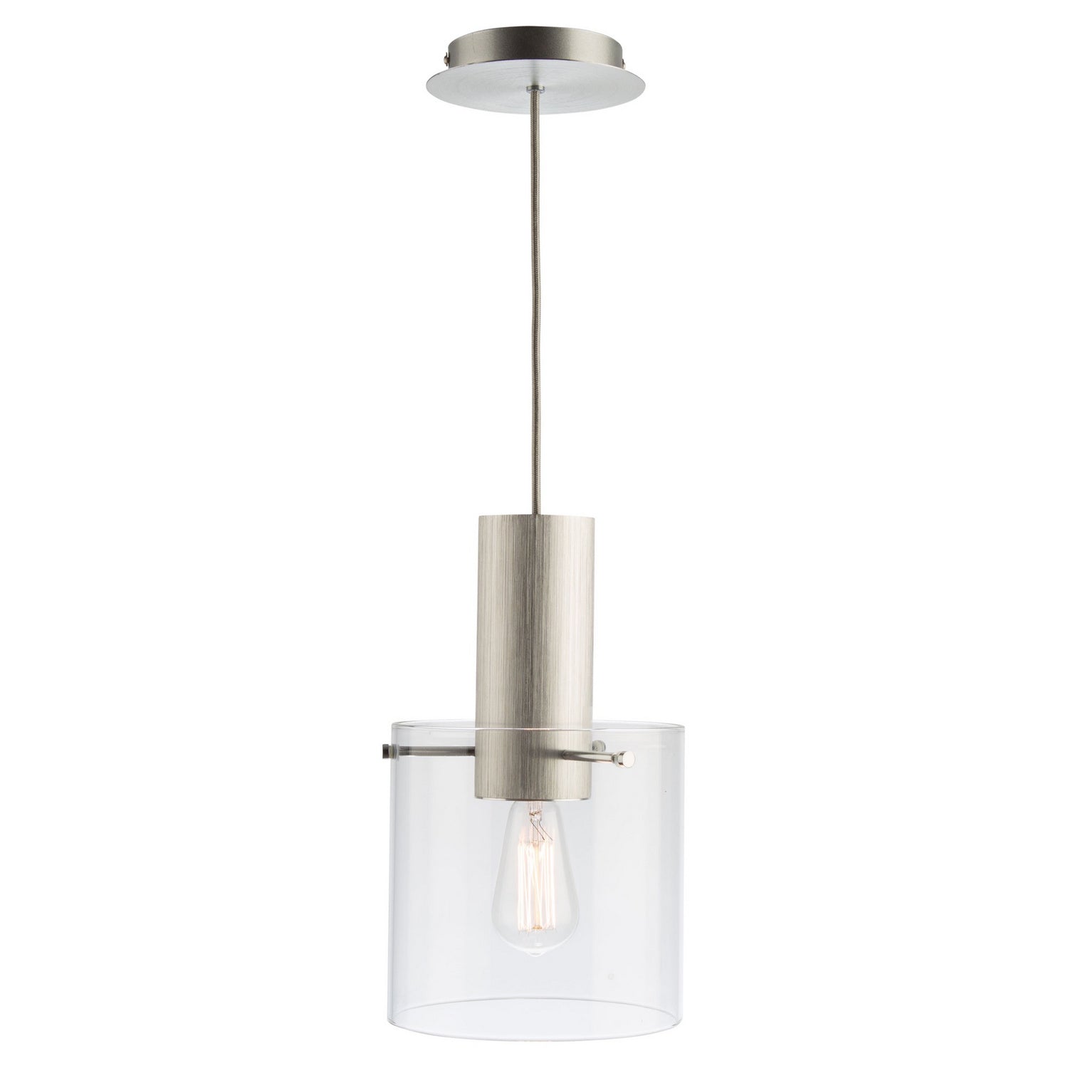 Artcraft - AC11520CL - One Light Pendant - Henley - Brushed Aluminum & Clear Glass