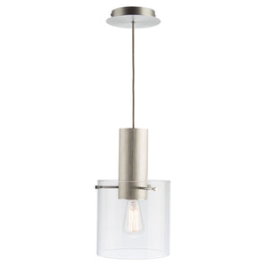 Artcraft - AC11520CL - One Light Pendant - Henley - Brushed Aluminum & Clear Glass