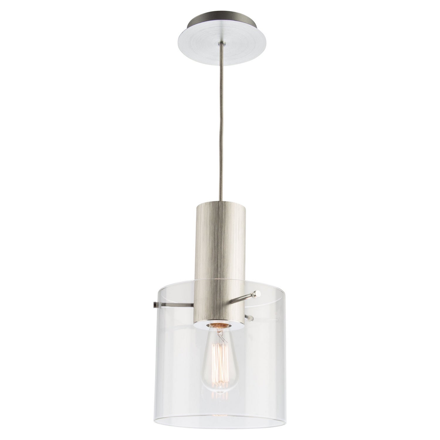 Artcraft - AC11520CL - One Light Pendant - Henley - Brushed Aluminum & Clear Glass