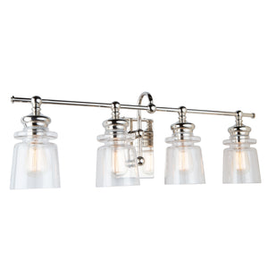 Artcraft - AC11594PN - Four Light Wall Mount - Castara - Polished Nickel