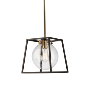 Artcraft - AC11601VB - One Light Pendant - Bridgetown - Black & Harvest Brass