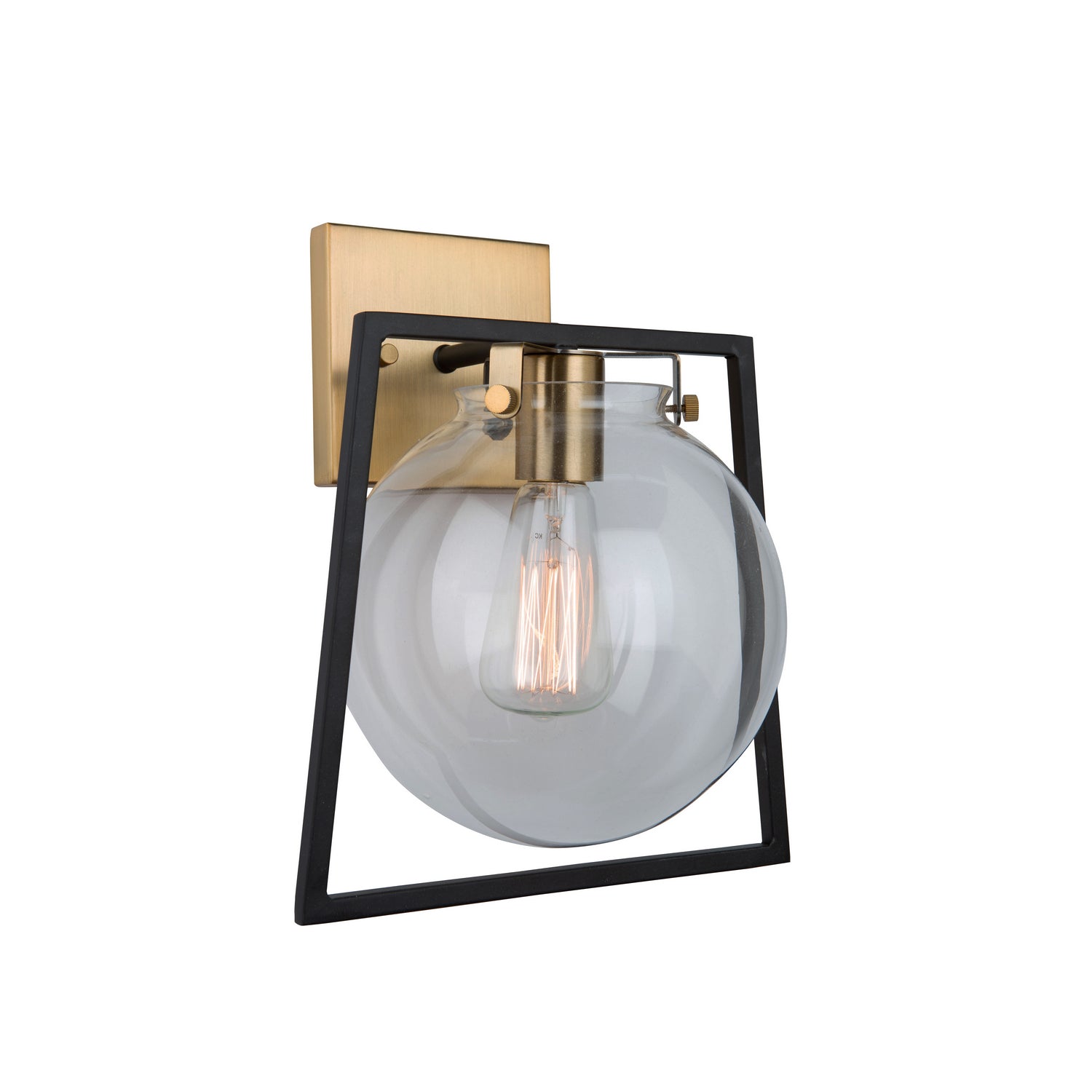 Artcraft - AC11602VB - One Light Wall Sconce - Bridgetown - Black & Harvest Brass