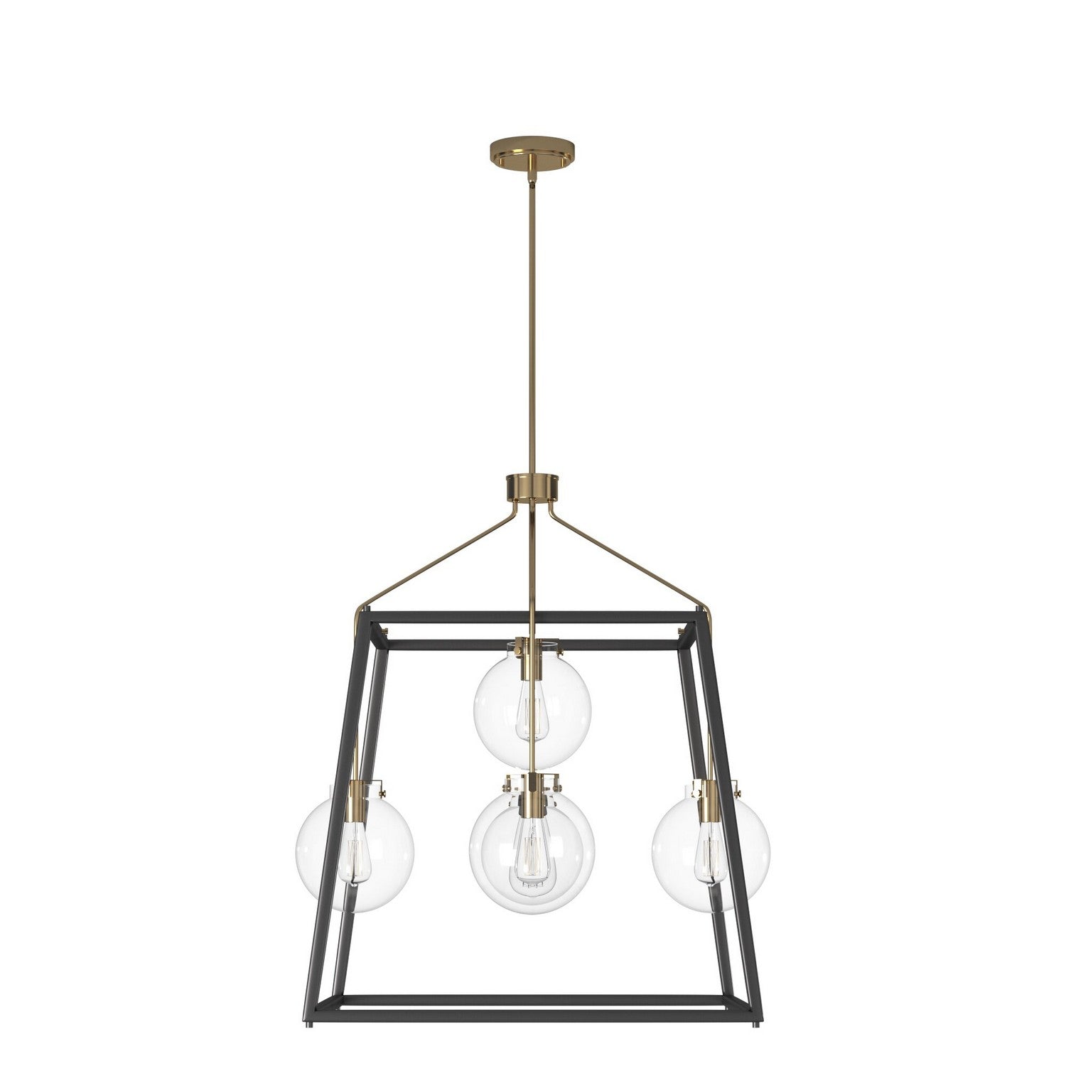 Artcraft - AC11605VB - Five Light Chandelier - Bridgetown - Black & Harvest Brass