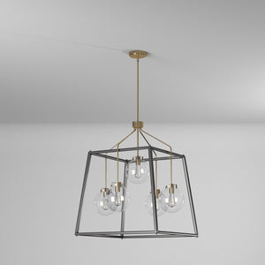 Artcraft - AC11605VB - Five Light Chandelier - Bridgetown - Black & Harvest Brass