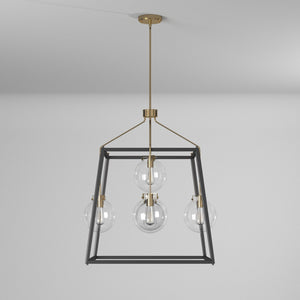 Artcraft - AC11605VB - Five Light Chandelier - Bridgetown - Black & Harvest Brass