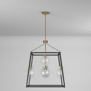 Artcraft - AC11605VB - Five Light Chandelier - Bridgetown - Black & Harvest Brass