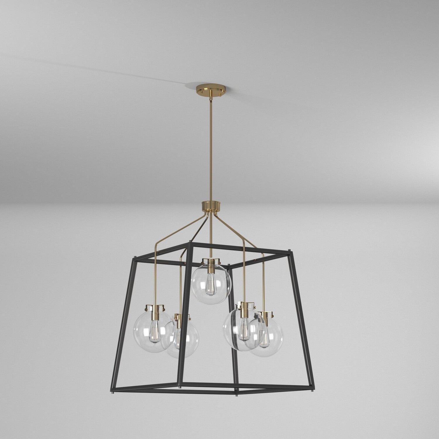 Artcraft - AC11605VB - Five Light Chandelier - Bridgetown - Black & Harvest Brass