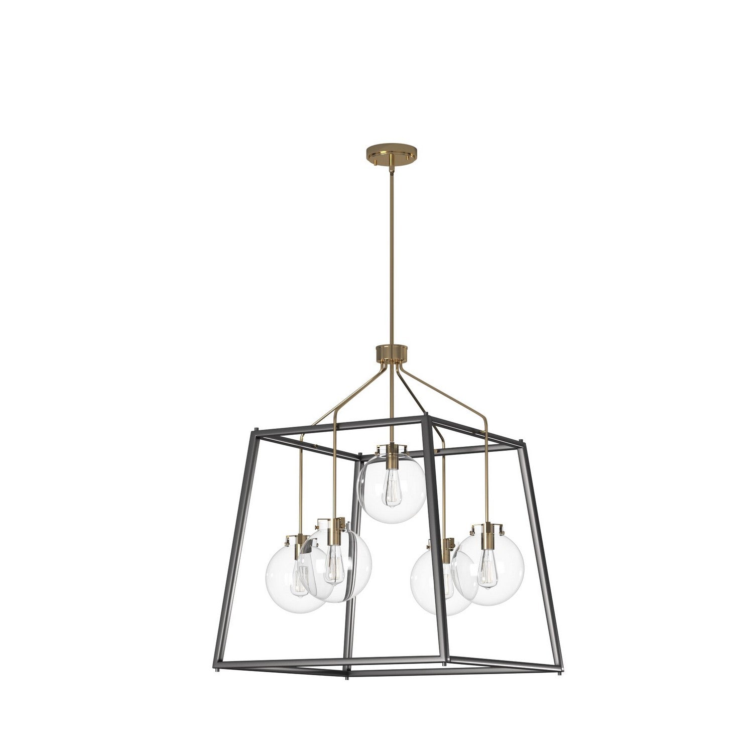 Artcraft - AC11605VB - Five Light Chandelier - Bridgetown - Black & Harvest Brass