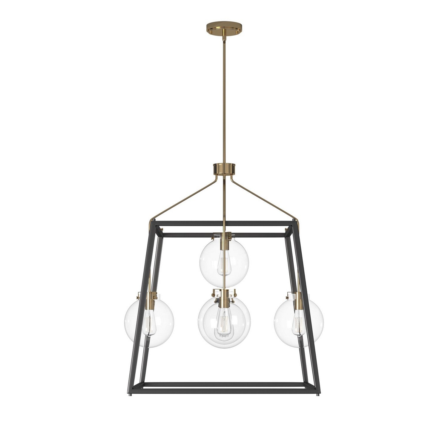 Artcraft - AC11605VB - Five Light Chandelier - Bridgetown - Black & Harvest Brass