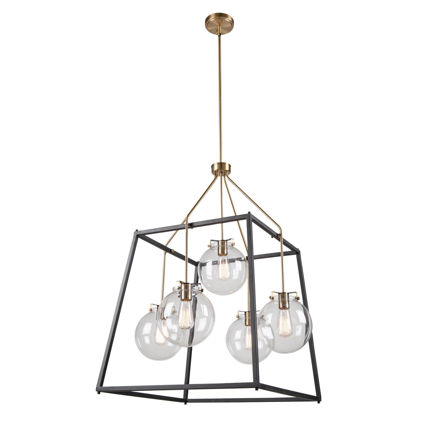 Artcraft - AC11605VB - Five Light Chandelier - Bridgetown - Black & Harvest Brass