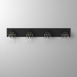 Artcraft - AC11614VB - Four Light Wall Mount - Eastwood - Black & Brass