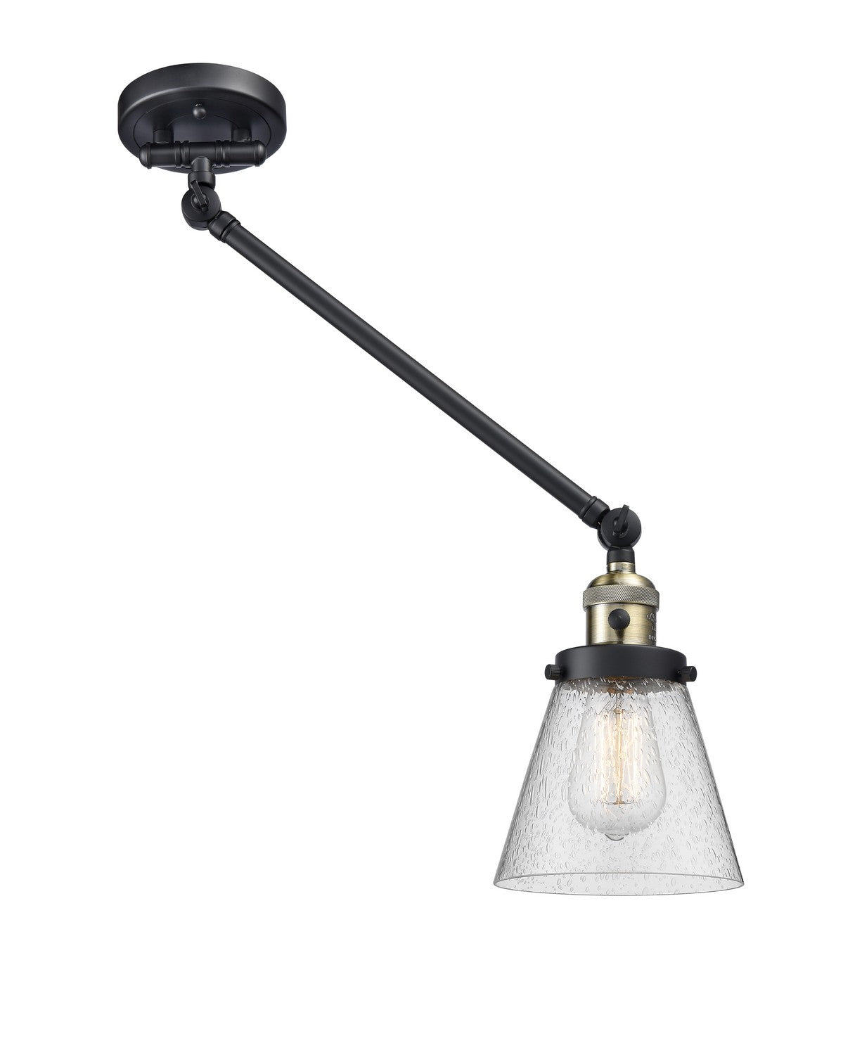 Innovations - 237-BAB-G64 - One Light Swing Arm Lamp - Franklin Restoration - Black Antique Brass