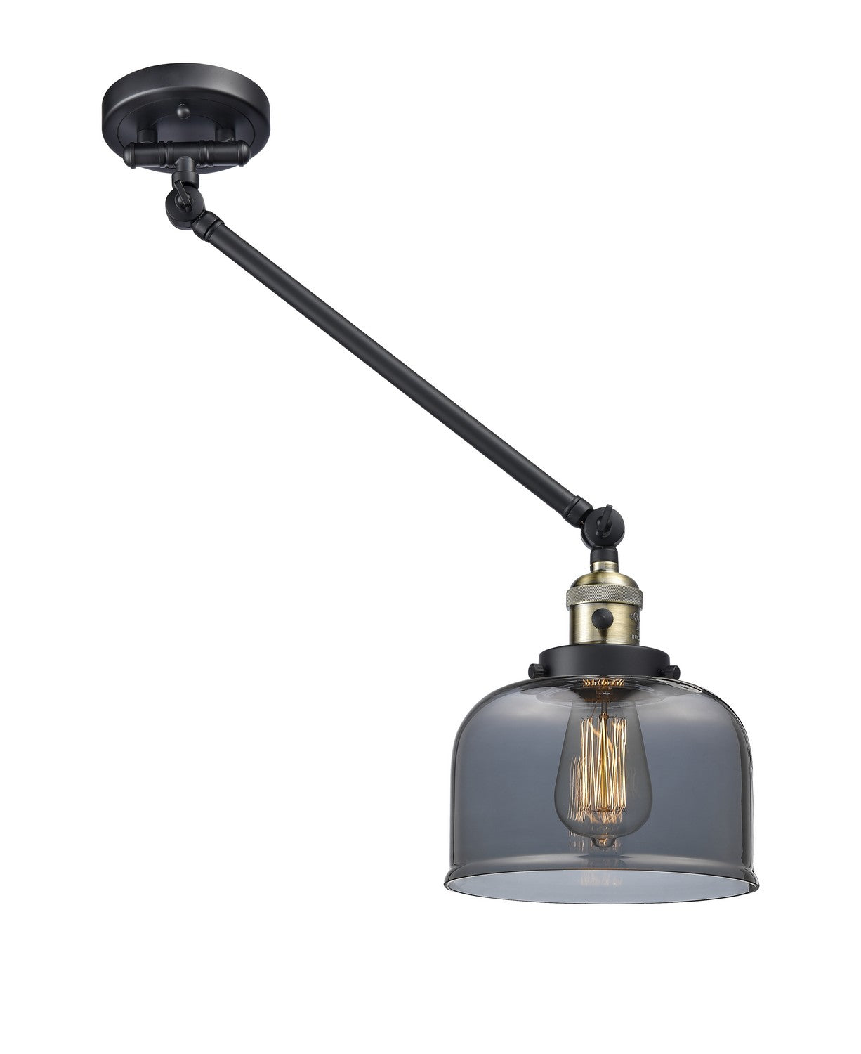 Innovations - 237-BAB-G73 - One Light Swing Arm Lamp - Franklin Restoration - Black Antique Brass