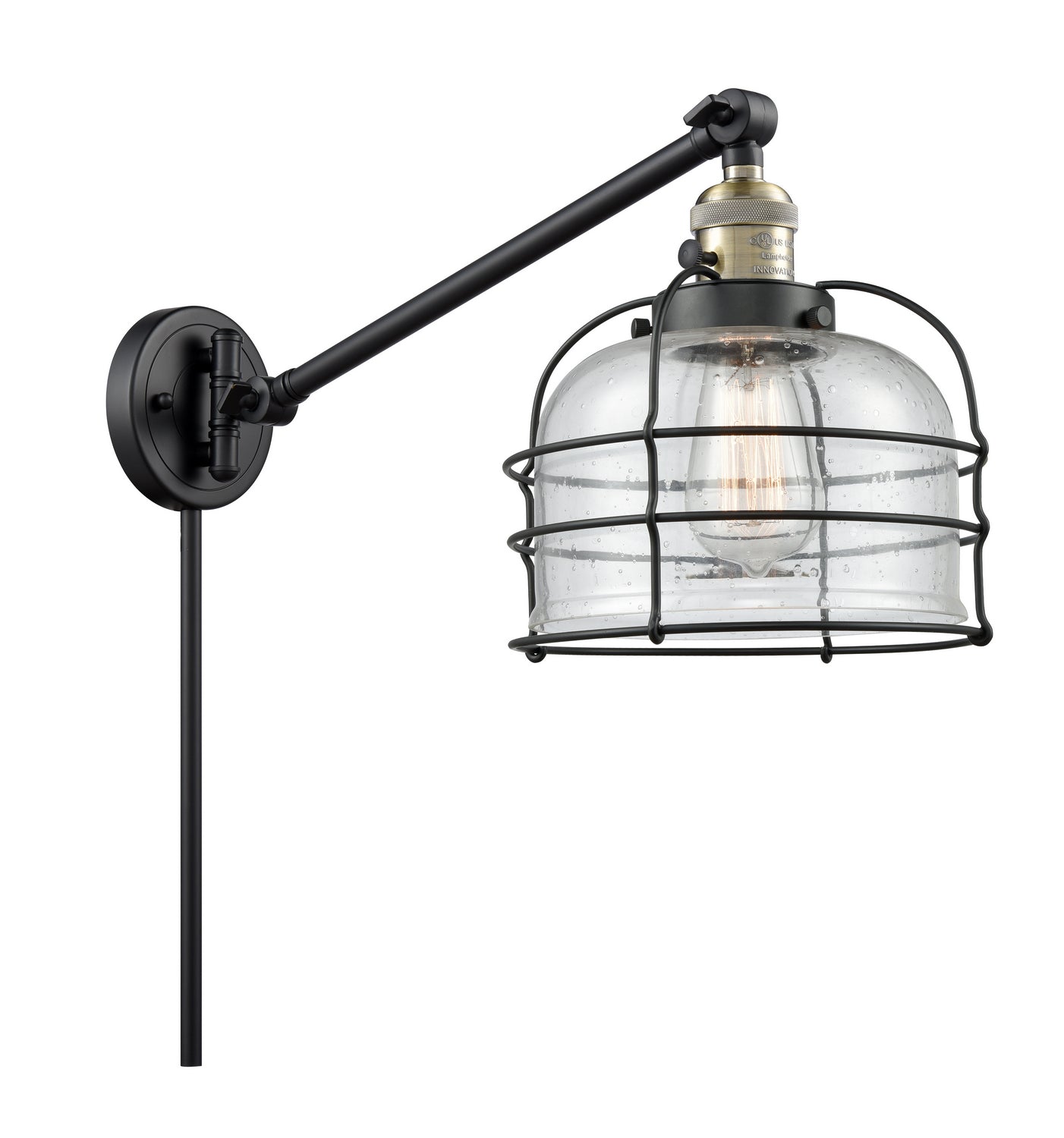 Innovations - 237-BAB-G74-CE - One Light Swing Arm Lamp - Franklin Restoration - Black Antique Brass