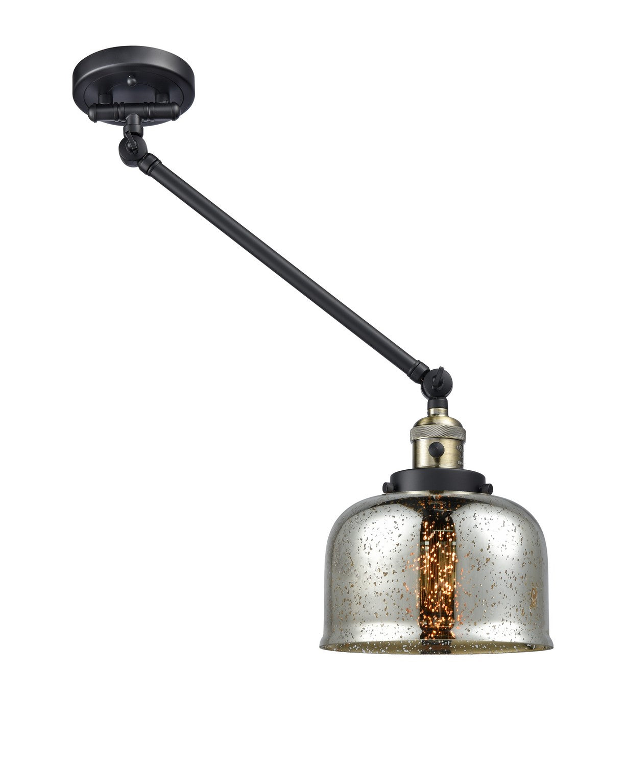 Innovations - 237-BAB-G78 - One Light Swing Arm Lamp - Franklin Restoration - Black Antique Brass