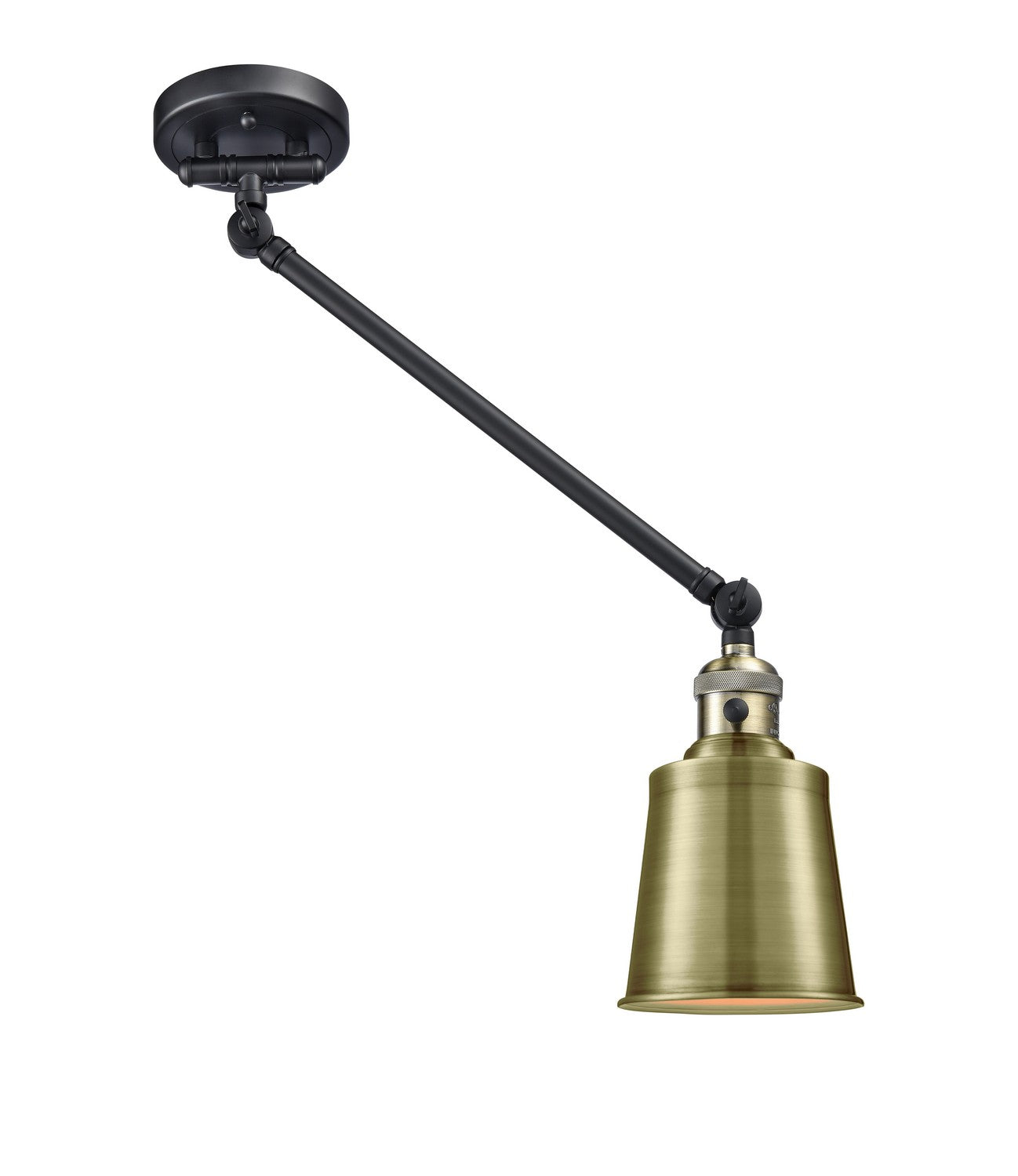 Innovations - 237-BAB-M9-AB - One Light Swing Arm Lamp - Franklin Restoration - Black Antique Brass