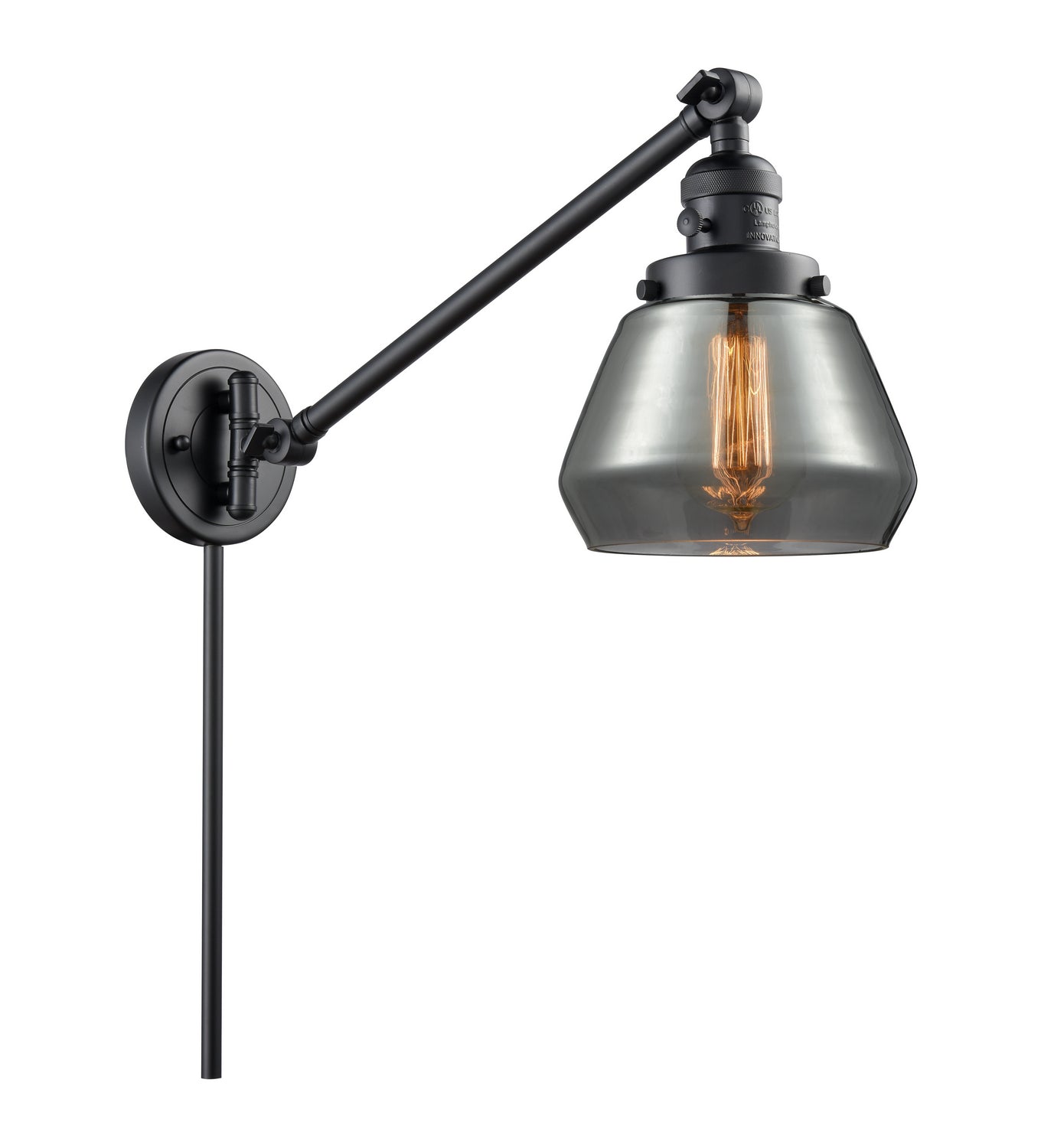 Innovations - 237-BK-G173 - One Light Swing Arm Lamp - Franklin Restoration - Matte Black