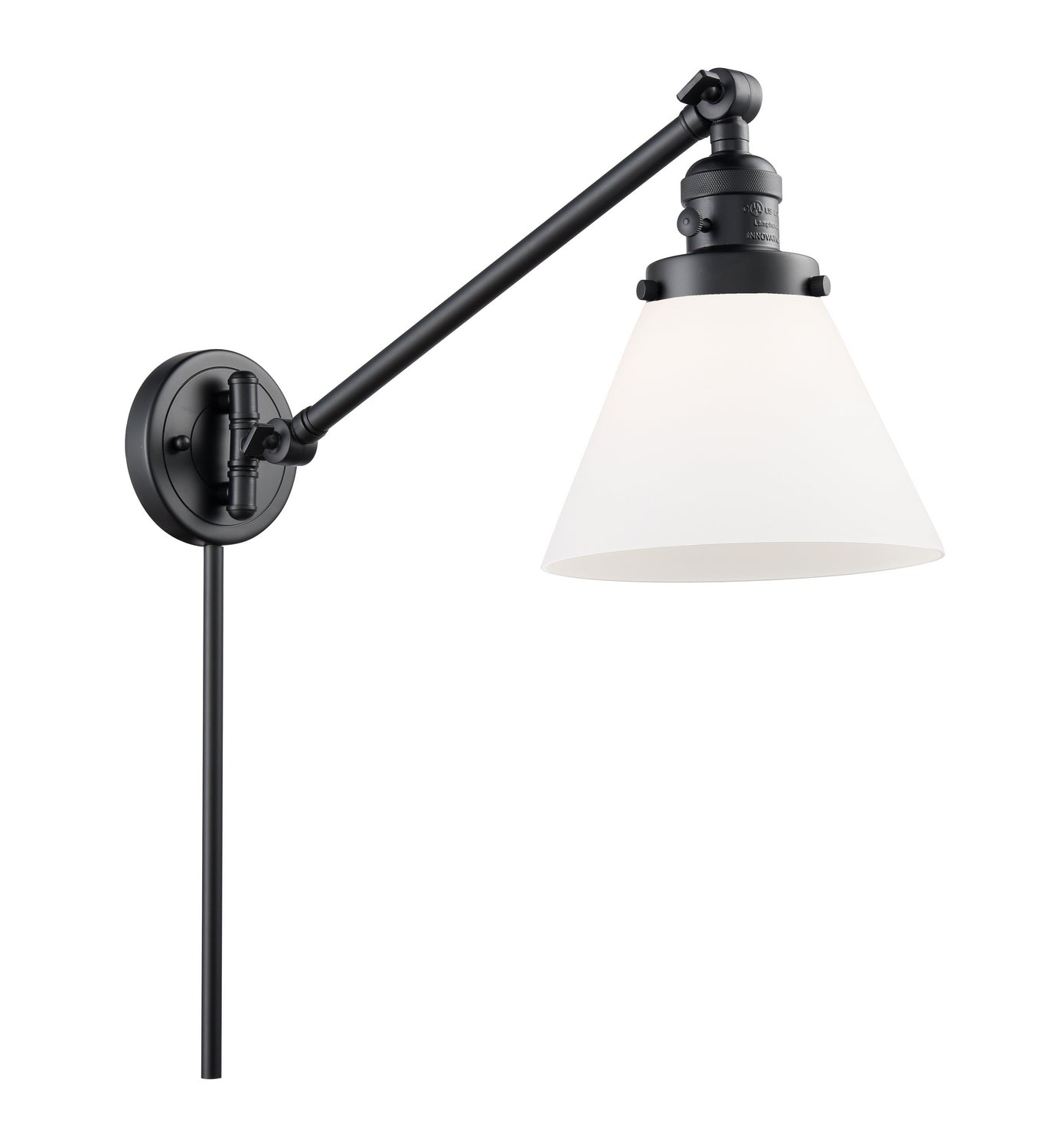 Innovations - 237-BK-G41 - One Light Swing Arm Lamp - Franklin Restoration - Matte Black