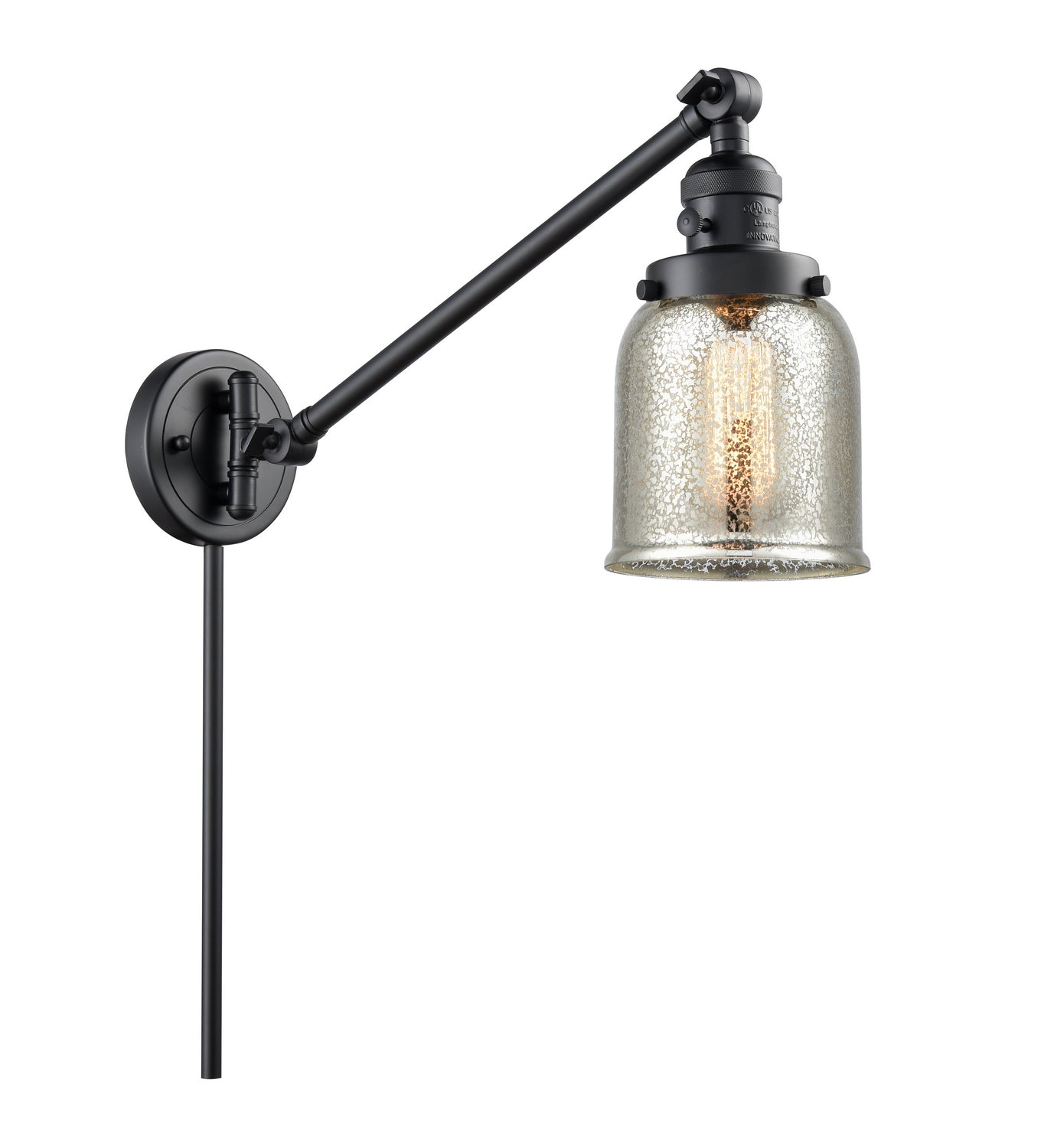 Innovations - 237-BK-G58 - One Light Swing Arm Lamp - Franklin Restoration - Matte Black