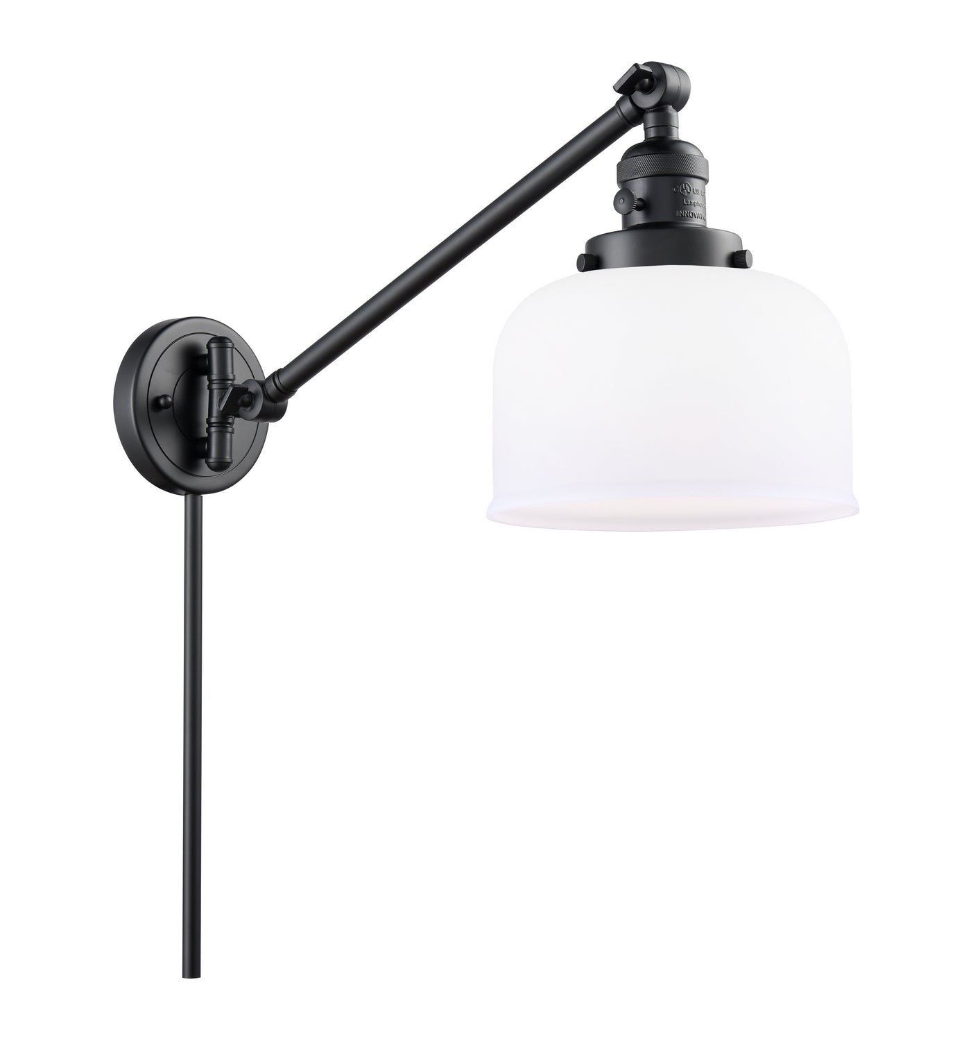 Innovations - 237-BK-G71 - One Light Swing Arm Lamp - Franklin Restoration - Matte Black