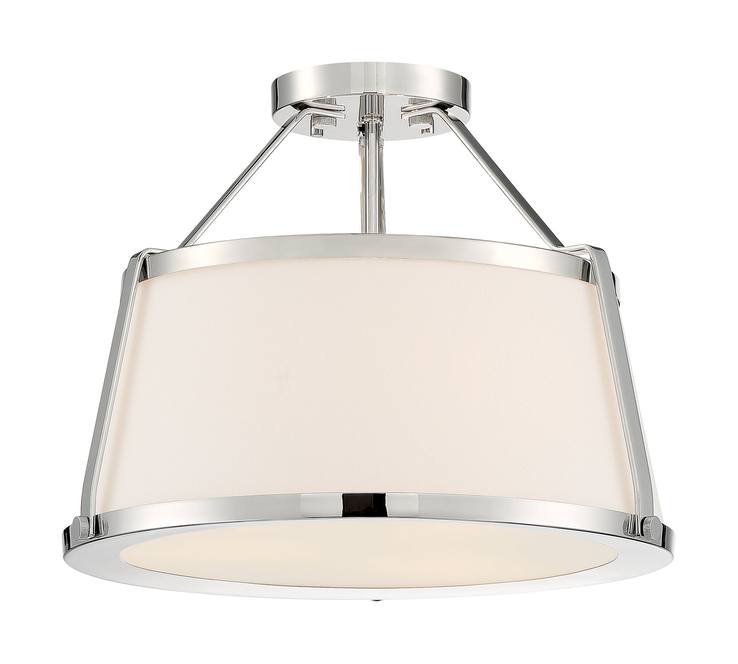 Nuvo Lighting - 60-6996 - Three Light Semi Flush Mount - Cutty - Polished Nickel