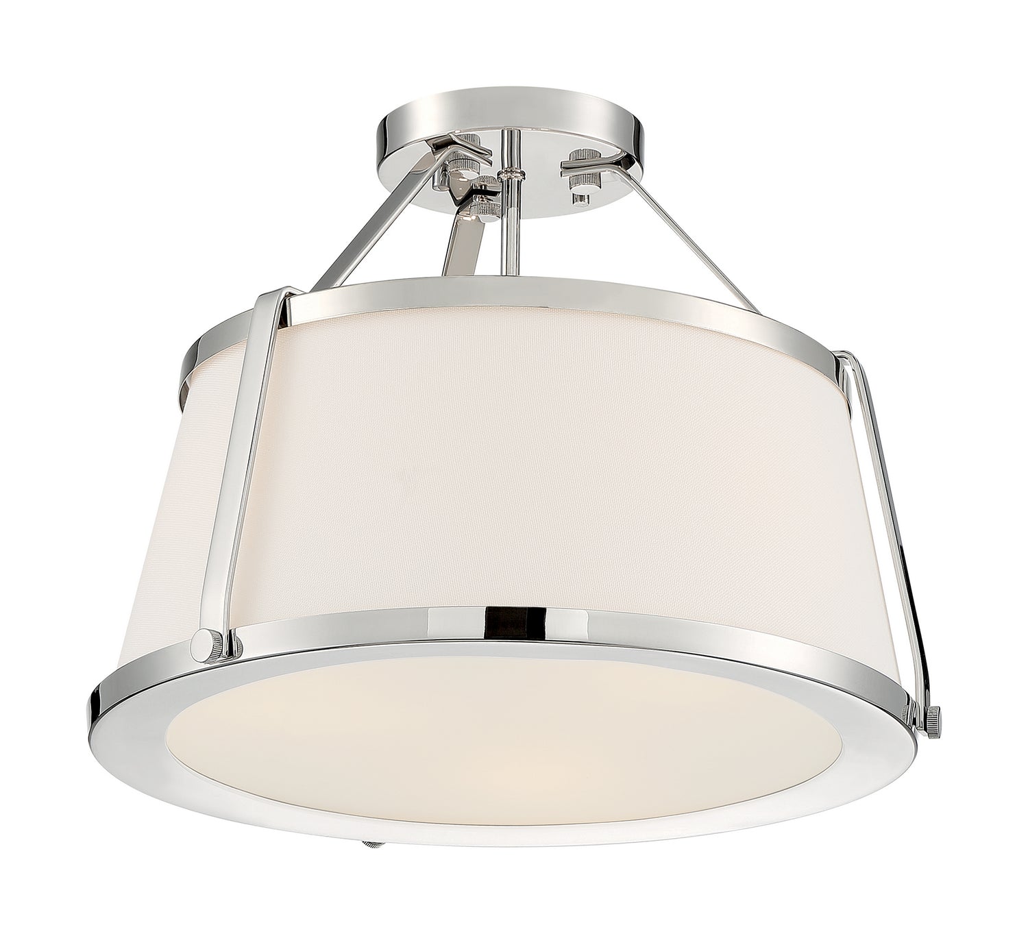 Nuvo Lighting - 60-6996 - Three Light Semi Flush Mount - Cutty - Polished Nickel