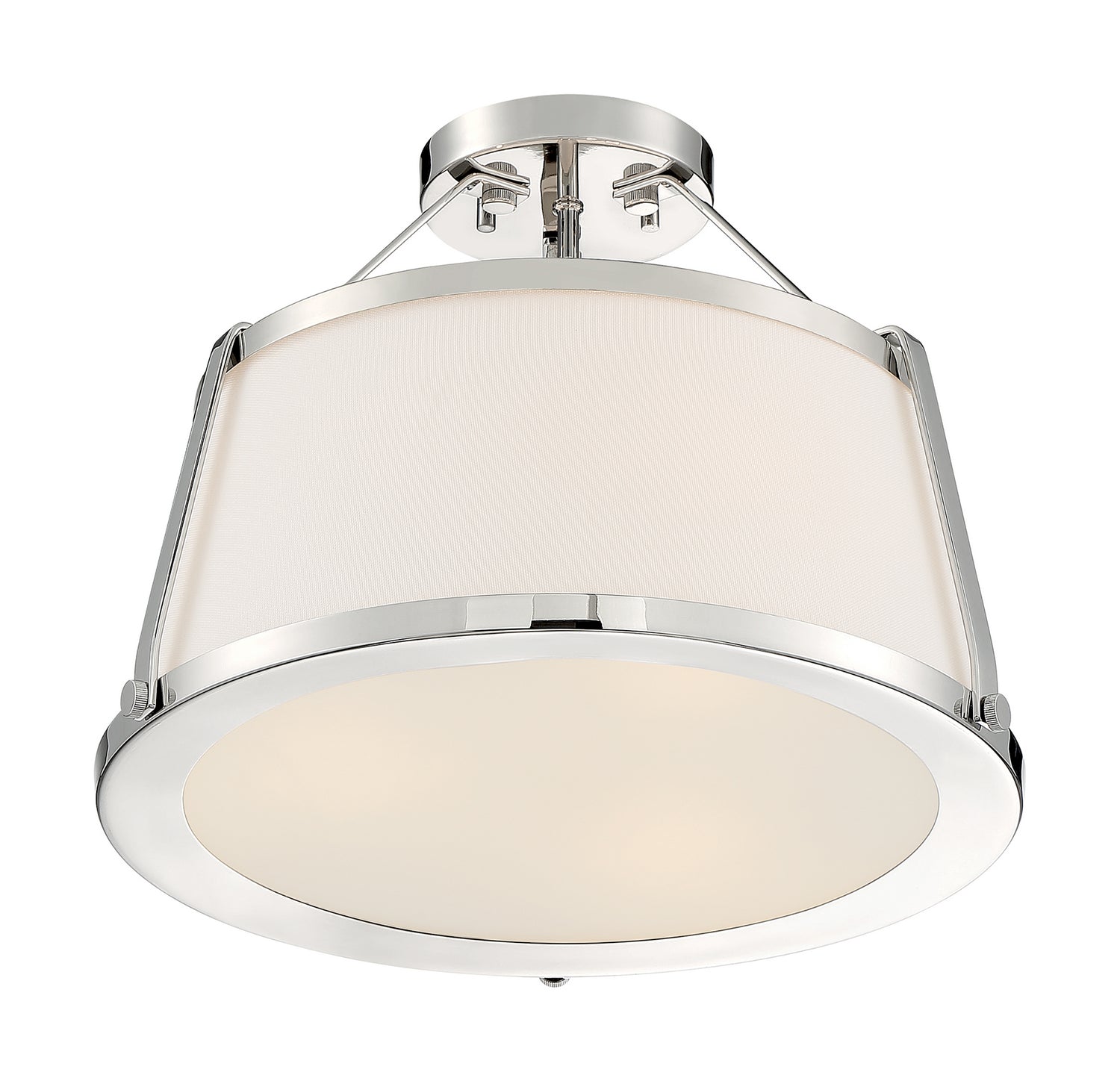 Nuvo Lighting - 60-6996 - Three Light Semi Flush Mount - Cutty - Polished Nickel