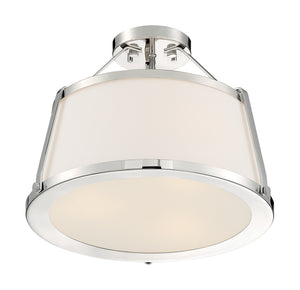 Nuvo Lighting - 60-6996 - Three Light Semi Flush Mount - Cutty - Polished Nickel