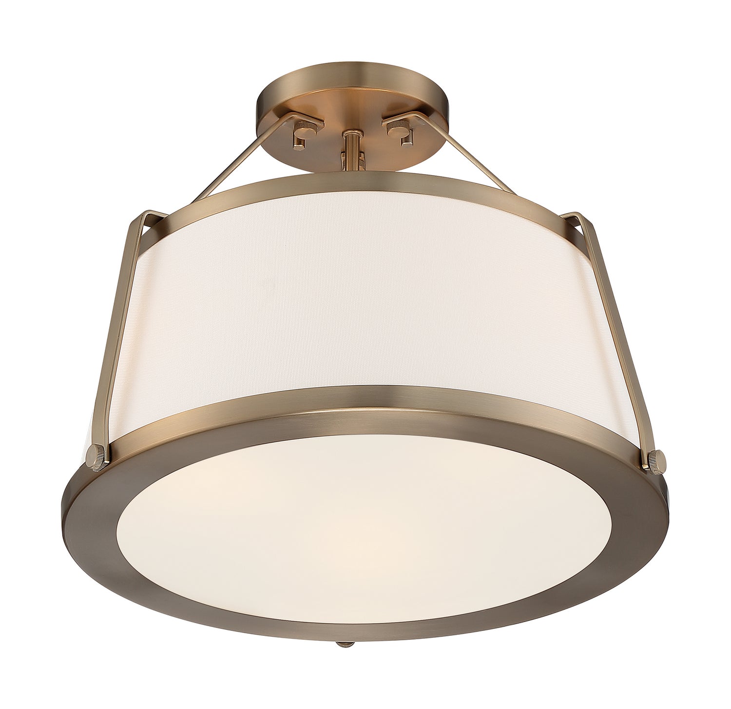 Nuvo Lighting - 60-6997 - Three Light Semi Flush Mount - Cutty - Burnished Brass