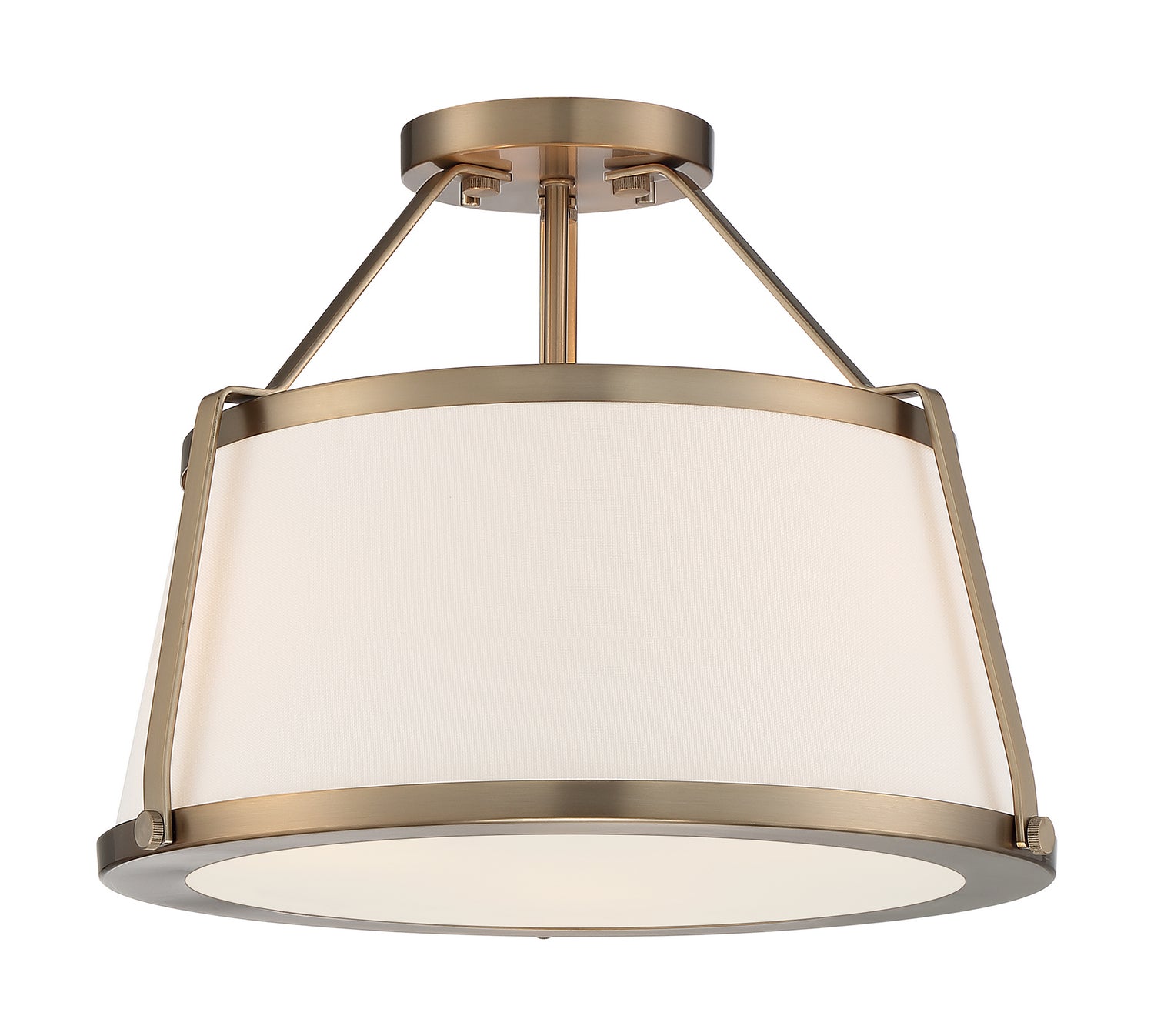 Nuvo Lighting - 60-6997 - Three Light Semi Flush Mount - Cutty - Burnished Brass