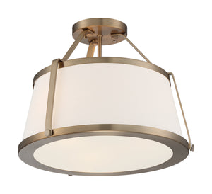 Nuvo Lighting - 60-6997 - Three Light Semi Flush Mount - Cutty - Burnished Brass