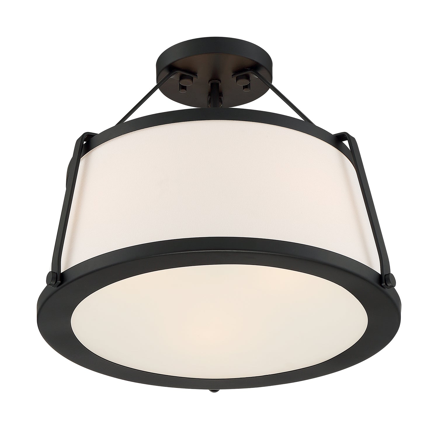 Nuvo Lighting - 60-6998 - Three Light Semi Flush Mount - Cutty - Matte Black