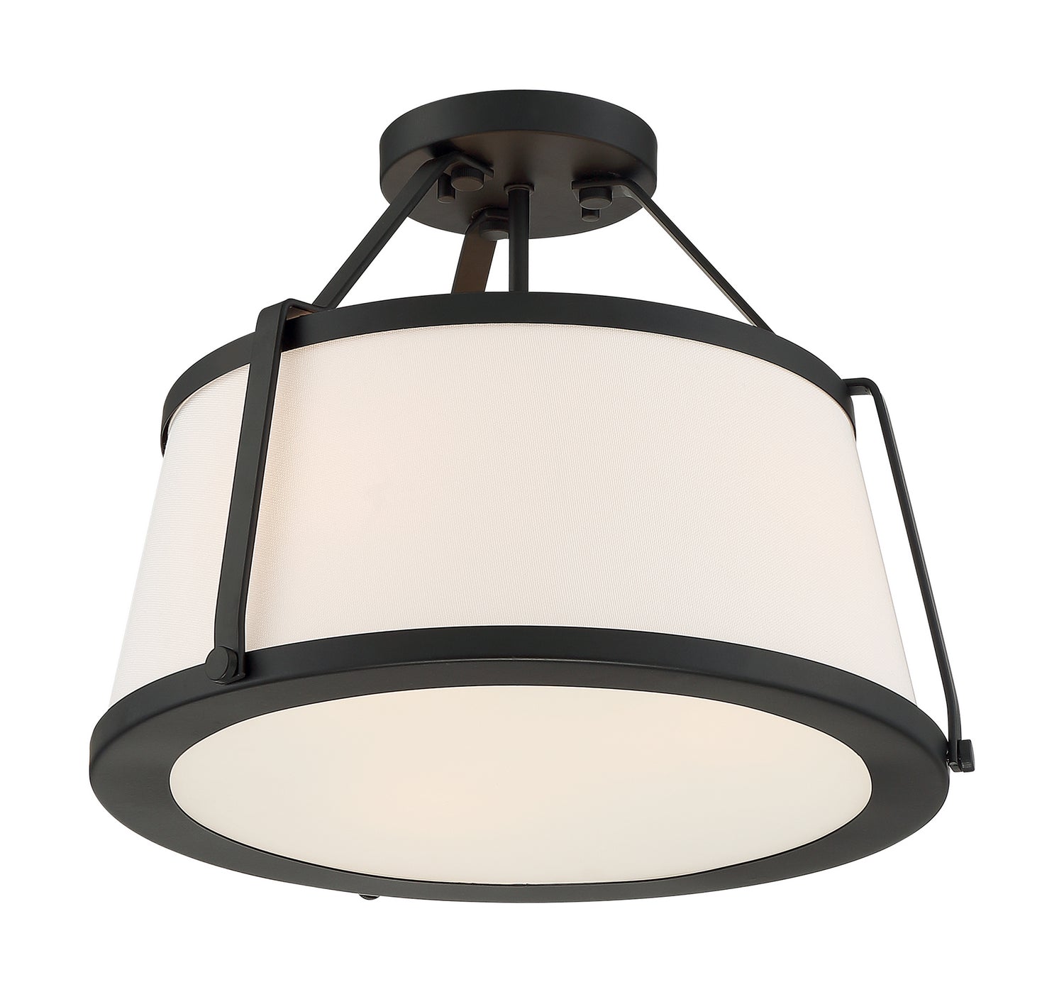 Nuvo Lighting - 60-6998 - Three Light Semi Flush Mount - Cutty - Matte Black