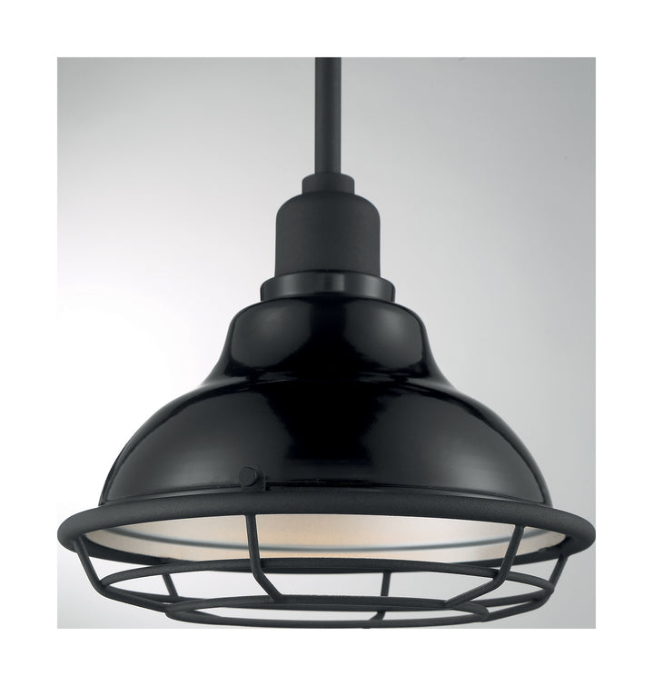 Nuvo Lighting - 60-7003 - One Light Pendant - Newbridge - Gloss Black / Silver