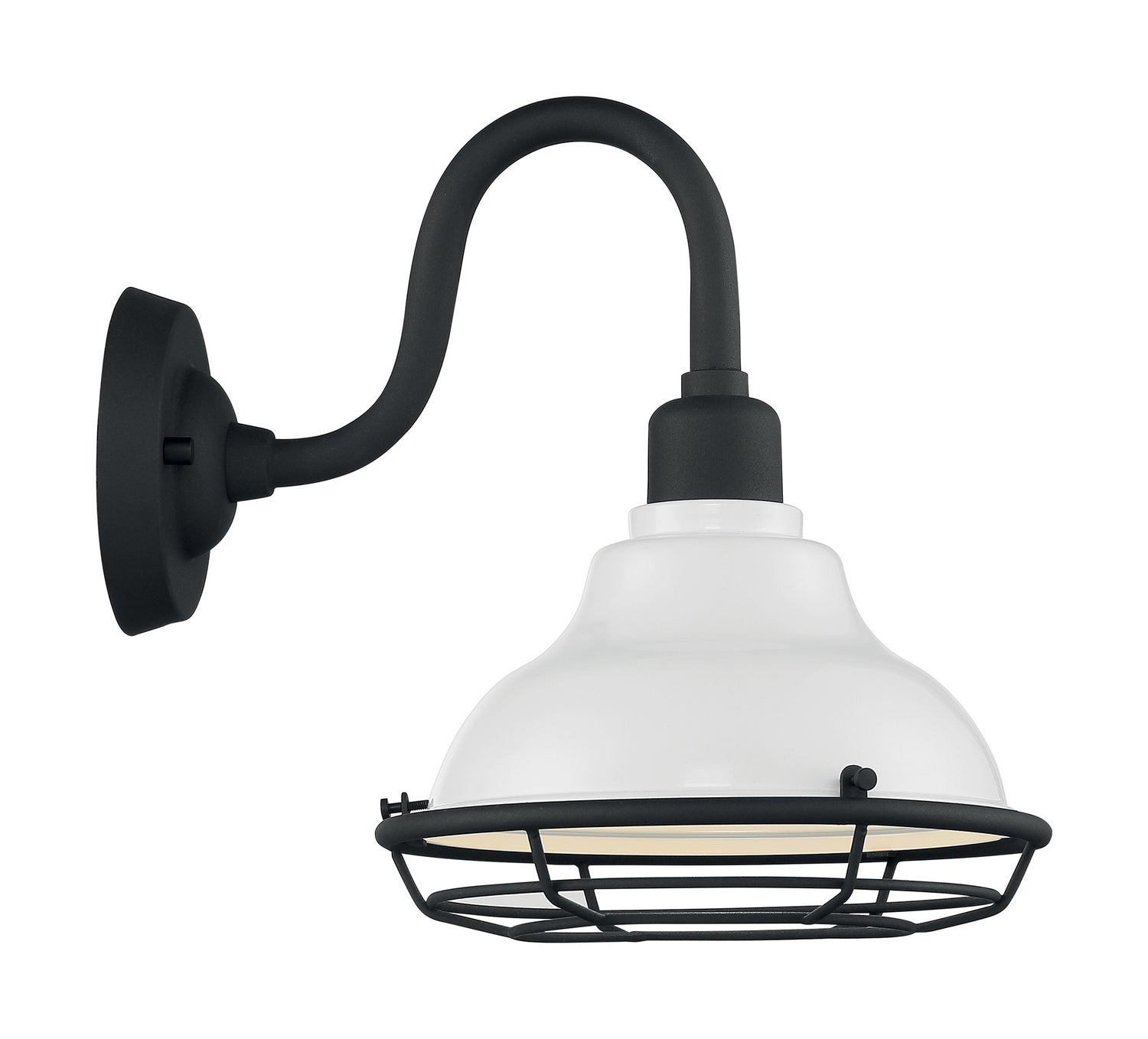 Nuvo Lighting - 60-7021 - One Light Outdoor Wall Mount - Newbridge - Gloss White / Textured Black